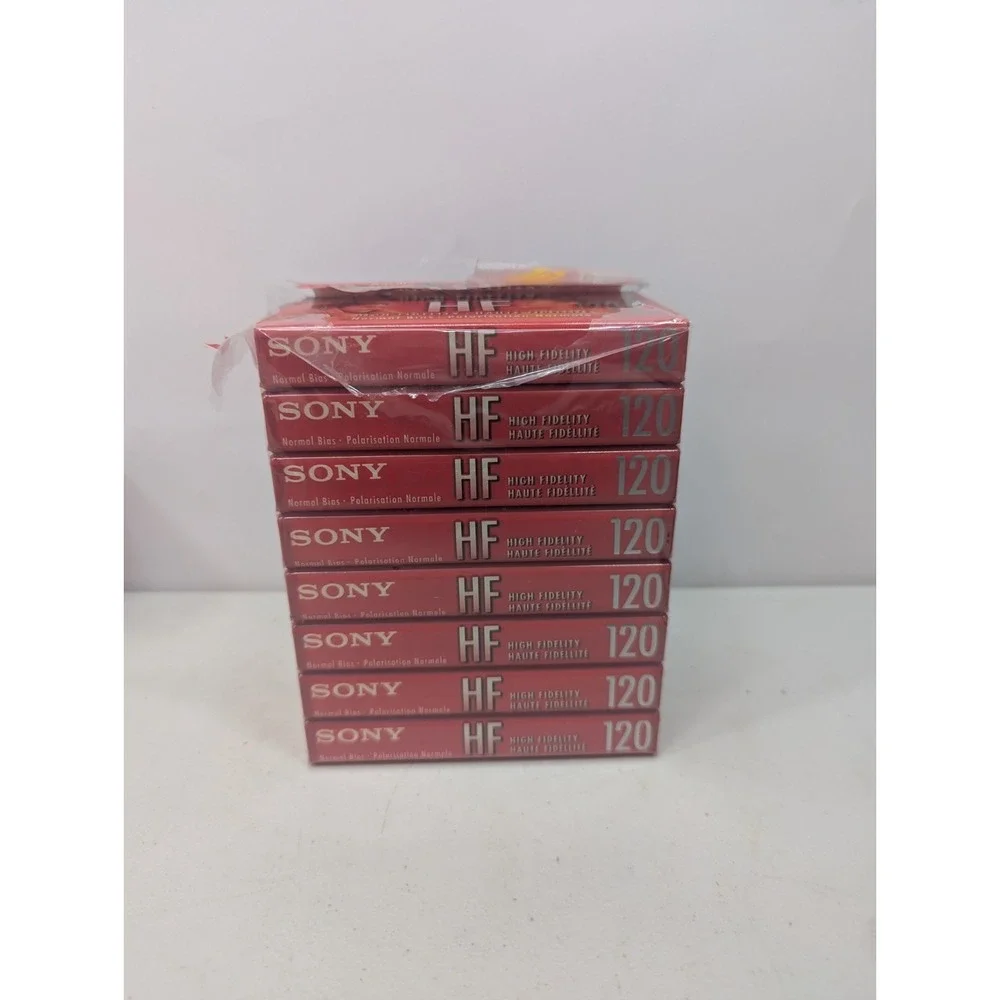 Sony HF 120 High Fidelity Blank Audio Cassette Tapes C 120HFL Sealed Lot of 8